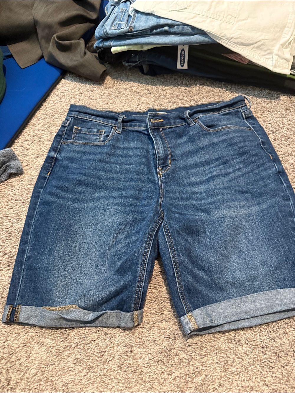 Old Navy Blue Denim Women's Bermuda Shorts